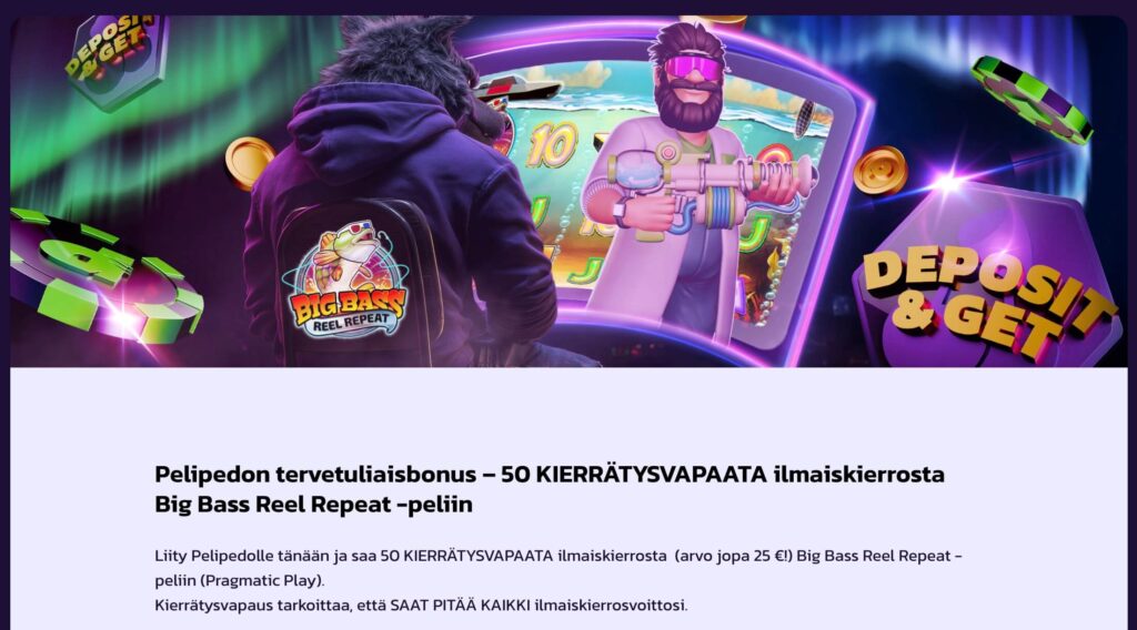 Pelipeto Casinon ilmaiskierrostarjous uusille pelaajille