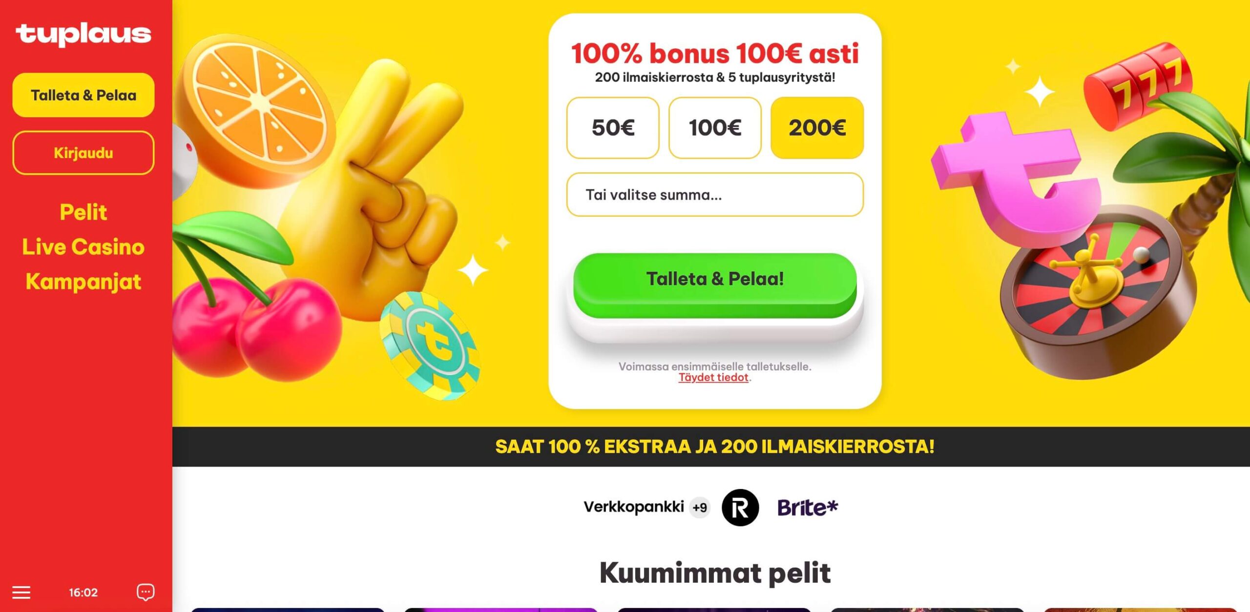 Tuplaus Kasinon etusivu