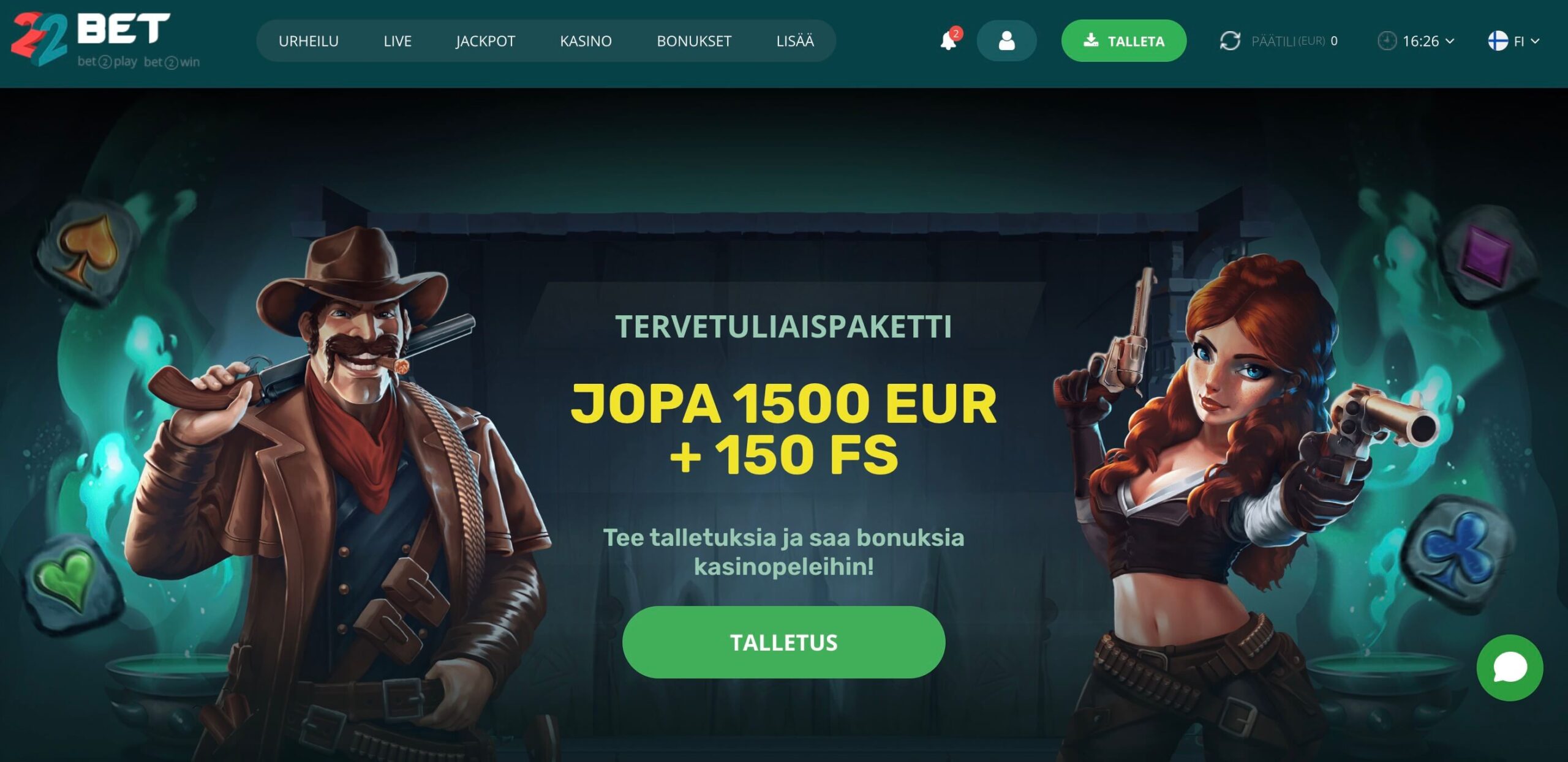 22Bet Casino bonus uusille pelaajille