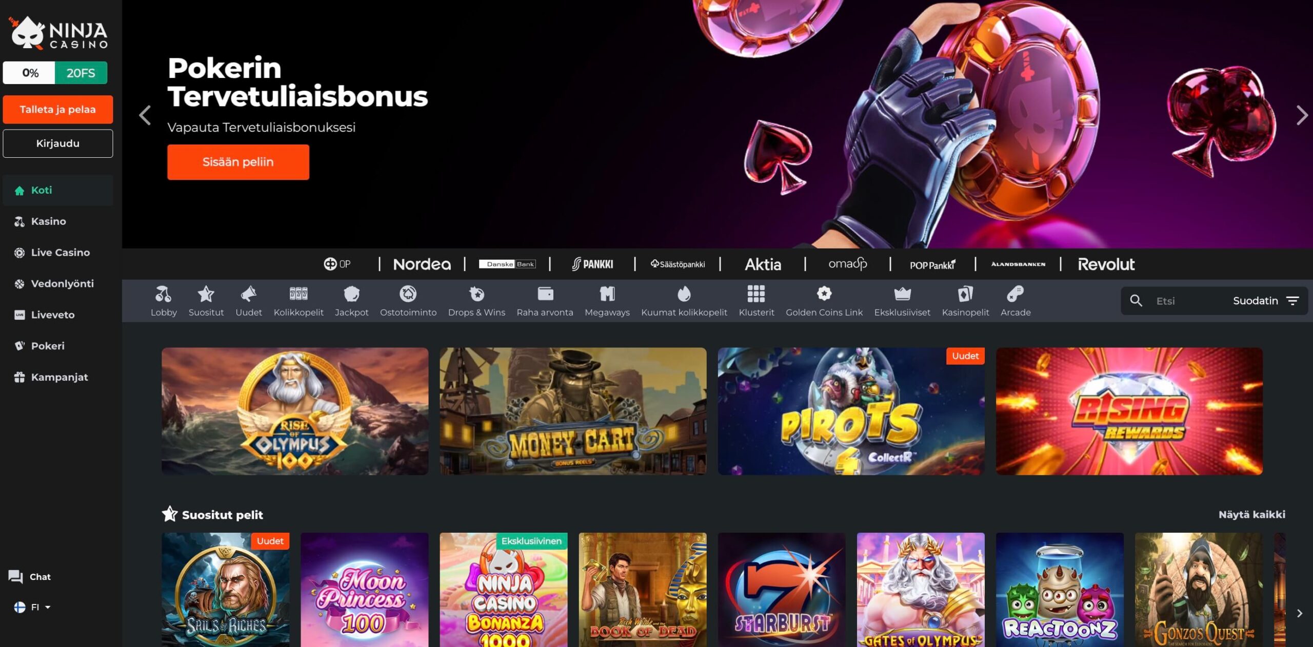 Ninja Casinon etusivu