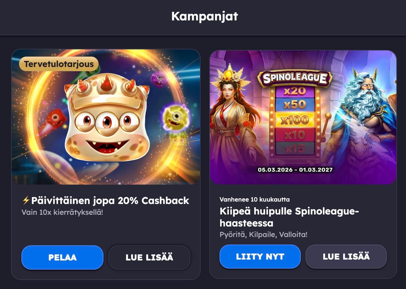 Panosta Casino Bonukset