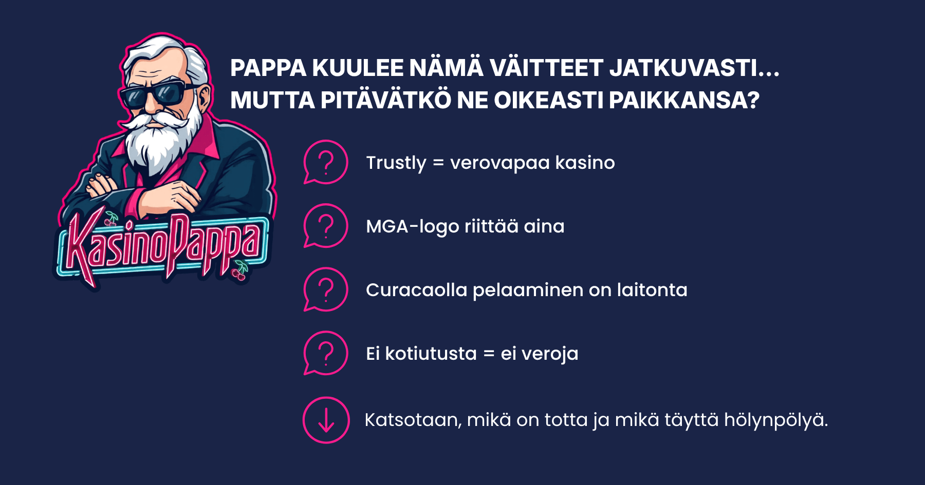 Yleisimmät harhaluulot verovapaista kasinoista