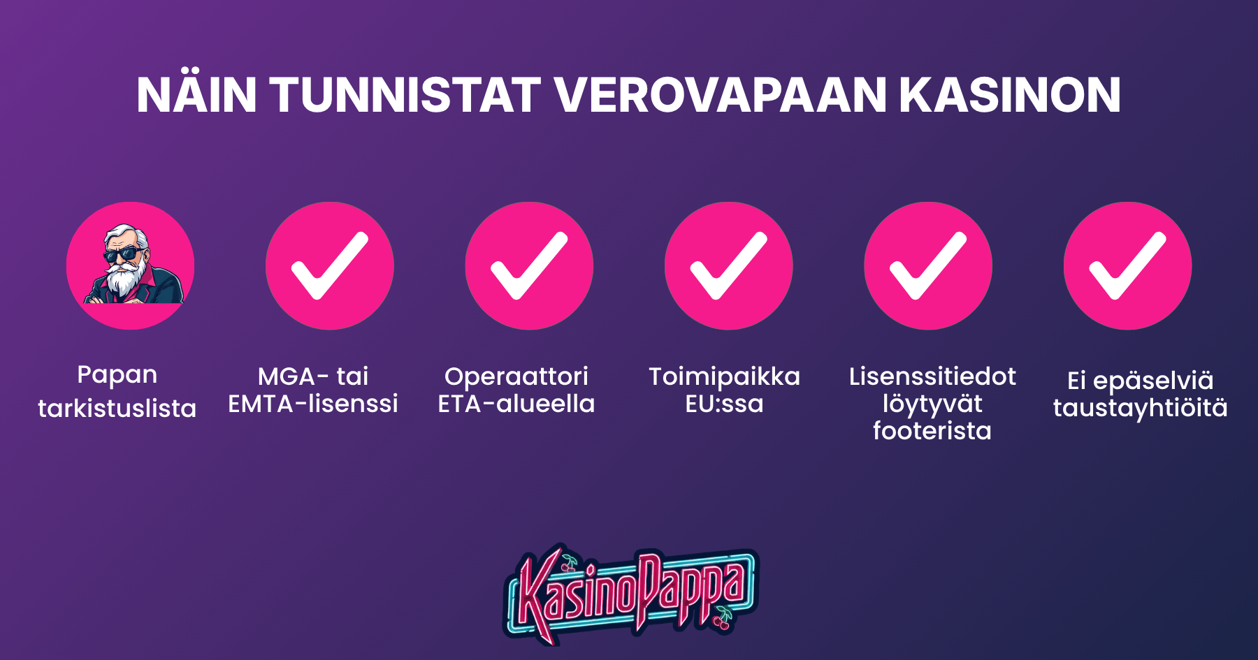 5 kohdan tarkistuslista verovapaan kasinon tunnistamiseen